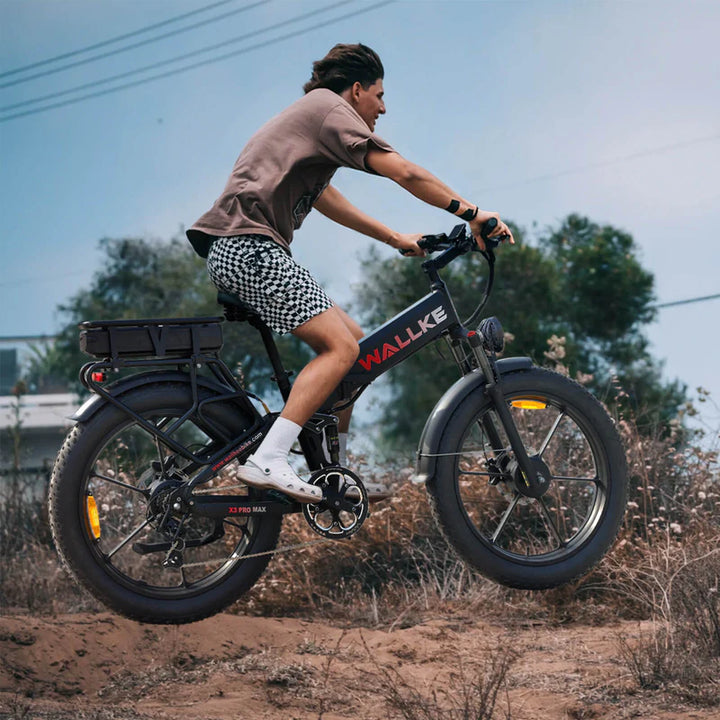 X3 AWD electric bike offers an exciting ride, combining fat tires with mountain bike performance for rugged terrains.