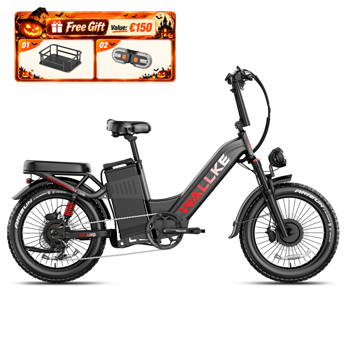 Wallke H7 Step-thru | All-Wheel Drive Fat Tire eBike