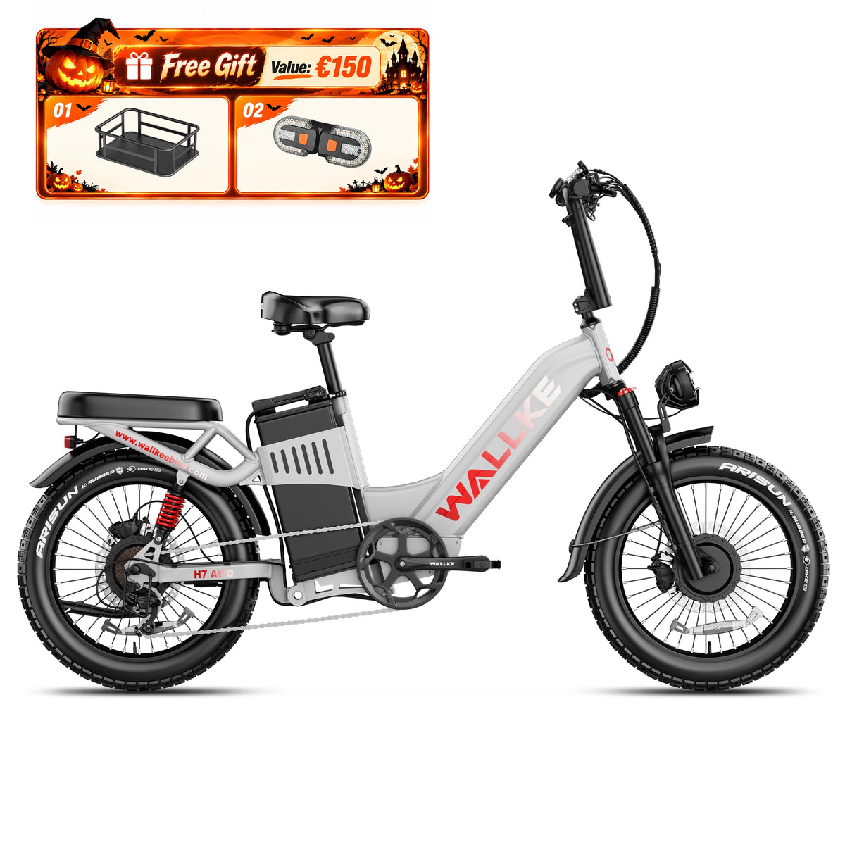 Wallke H7 Step-thru | All-Wheel Drive Fat Tire eBike