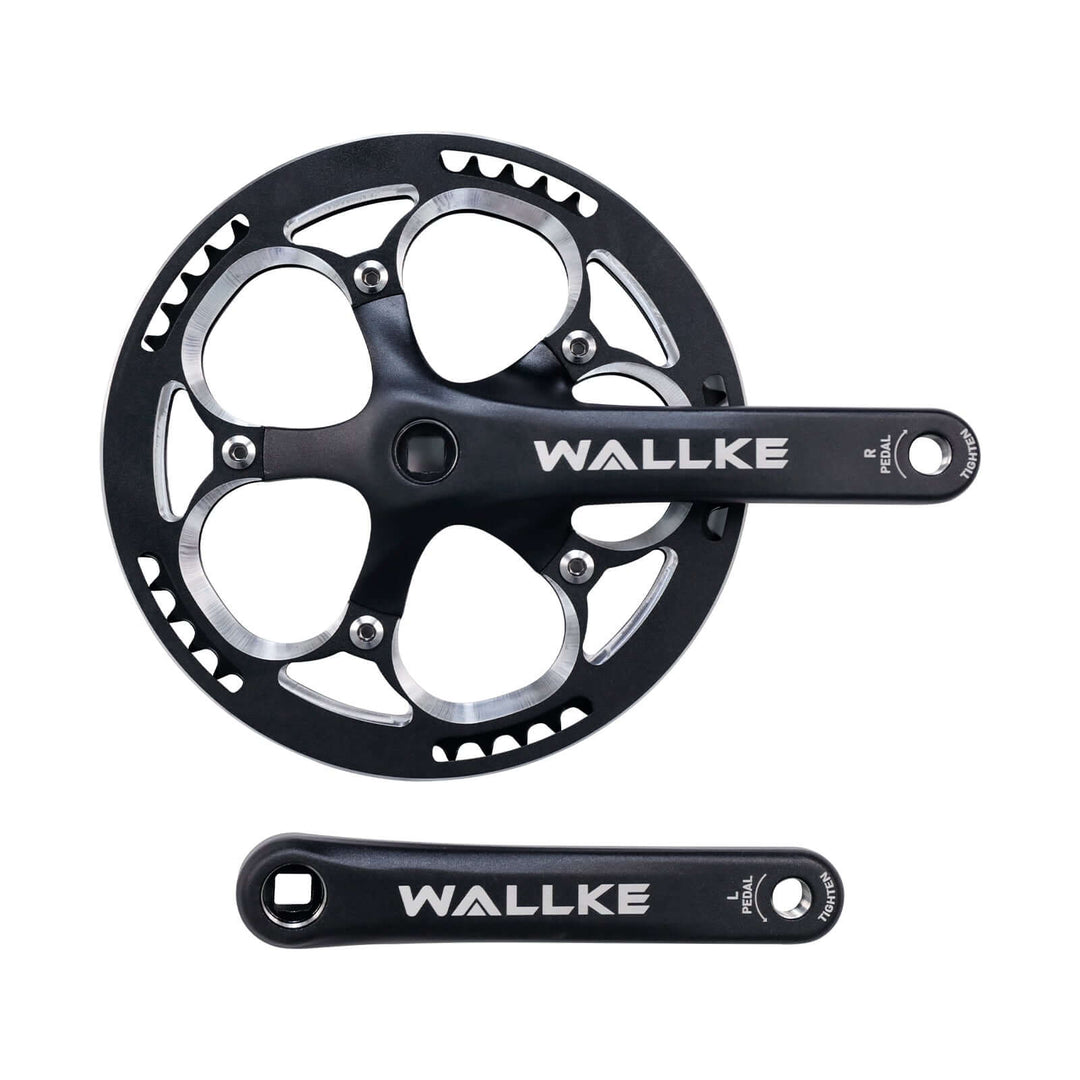 Solid forged crankset for electric bikes, designed for durability and performance on all types of terrain.