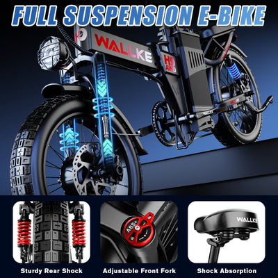 Wallke H9 AWD | Foldable All-Wheel Drive Off-Road E-Bike