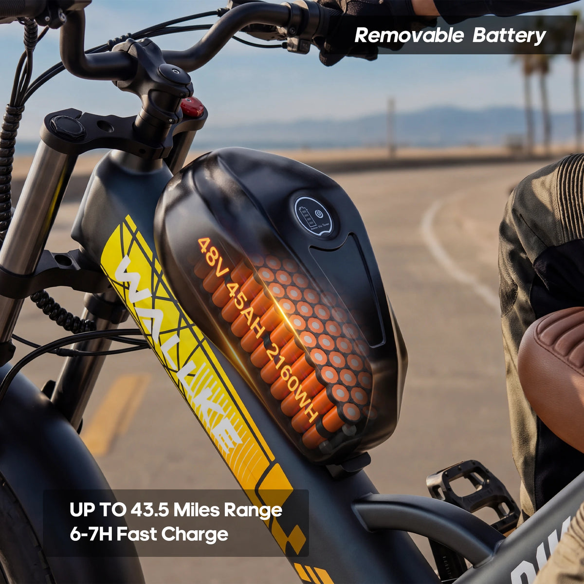 WALLKE Titan X1 AWD Bicicleta elétrica todo-o-terreno com pneus largos e dois motores | Potência máxima de até 4000 W