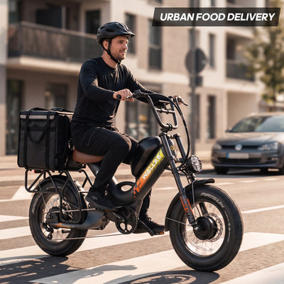 WALLKE Titan X1 AWD Bicicleta elétrica todo-o-terreno com pneus largos e dois motores | Potência máxima de até 4000 W