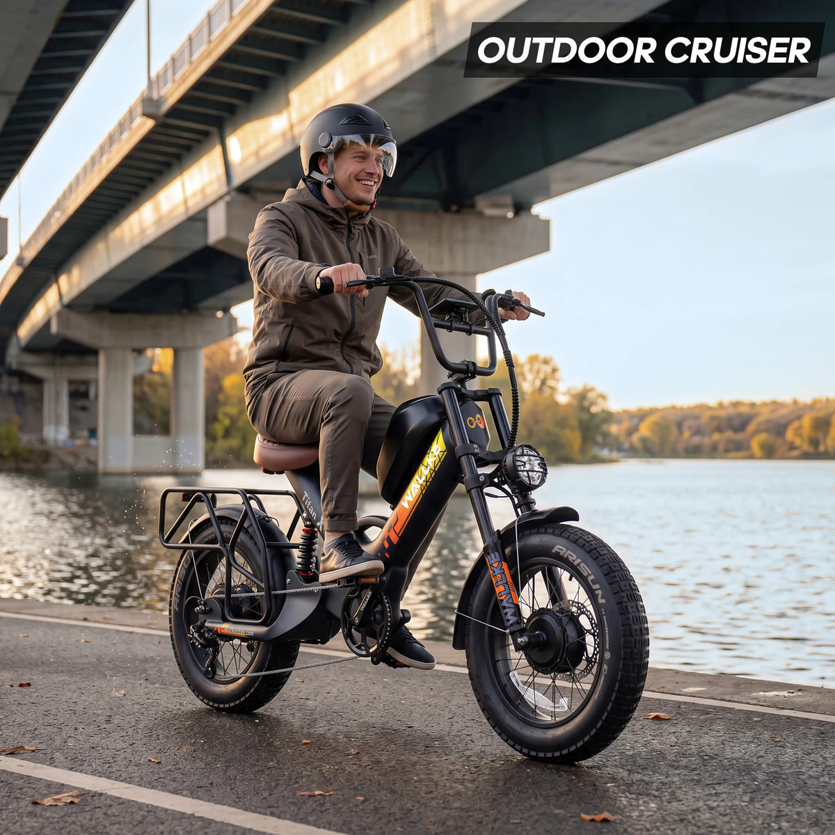 WALLKE Titan X1 AWD Bicicleta elétrica todo-o-terreno com pneus largos e dois motores | Potência máxima de até 4000 W