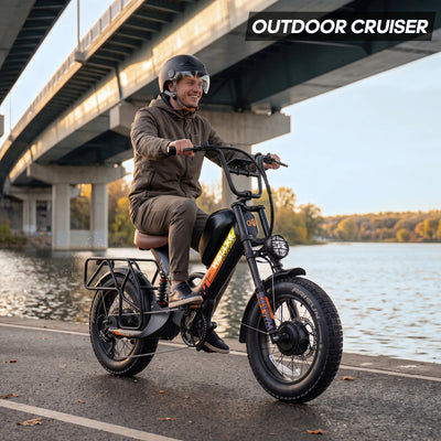 WALLKE Titan X1 AWD Bicicleta elétrica todo-o-terreno com pneus largos e dois motores | Potência máxima de até 4000 W