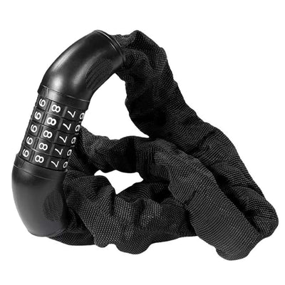 Heavy-duty anti-theft password chain lock for electric bikes, providing enhanced security on the road and when parked.