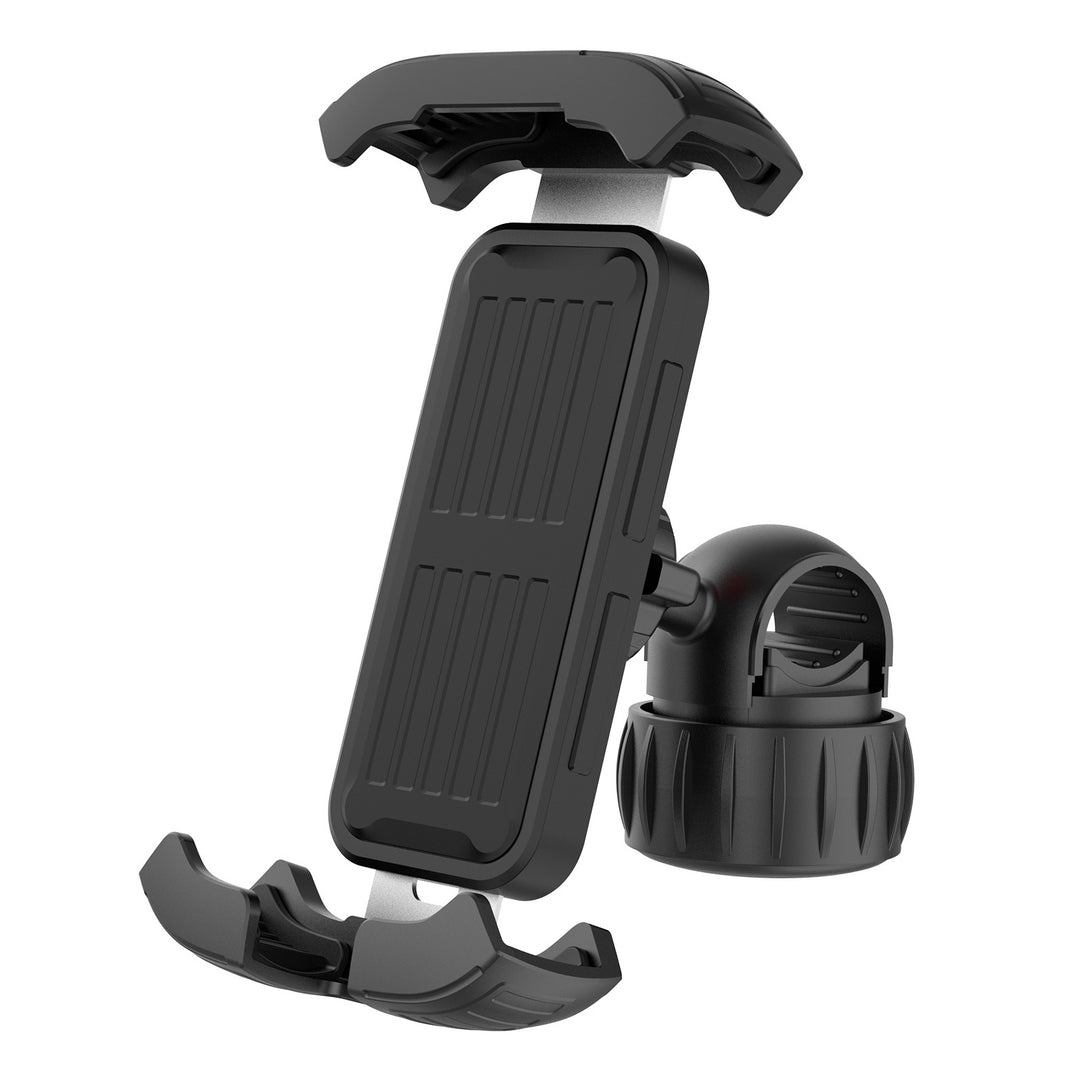 E-bike phone mount holder for secure riding, ideal for electric bike journeys in Europe.
