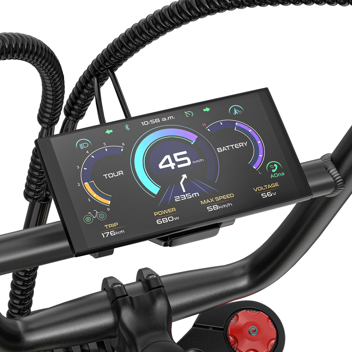 WALLKE Titan X1 AWD Bicicleta elétrica todo-o-terreno com pneus largos e dois motores | Potência máxima de até 4000 W