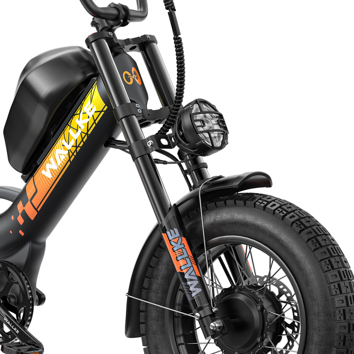WALLKE Titan X1 AWD Bicicleta elétrica todo-o-terreno com pneus largos e dois motores | Potência máxima de até 4000 W