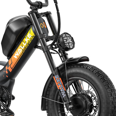 WALLKE Titan X1 AWD Bicicleta elétrica todo-o-terreno com pneus largos e dois motores | Potência máxima de até 4000 W