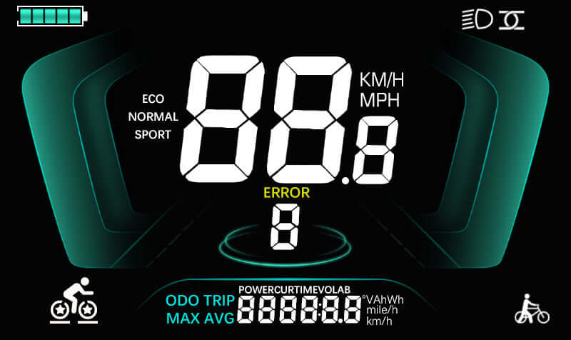 Wallke eBike Display in action, tracking speed, distance, and battery life for a smooth ride.