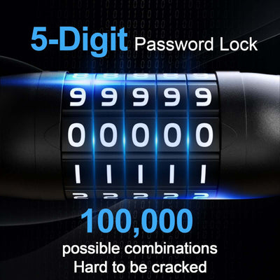 5-digit password lock for electric bicycles, hard to crack with 100,000 combinations, providing reliable protection.